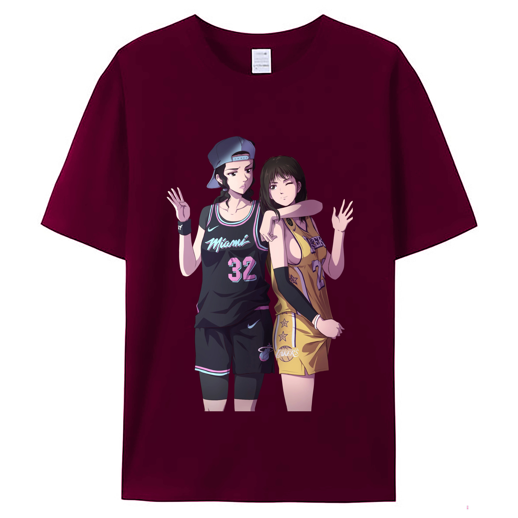（画像用） SLAM DUNK／スラムダンク レディースカジュアルプリントTシャツ（綿100％）